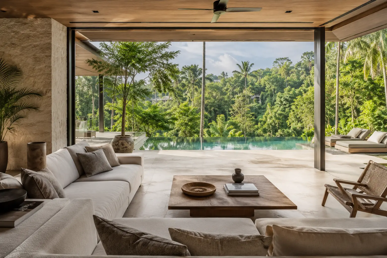 Renovated villa interior in Thailand