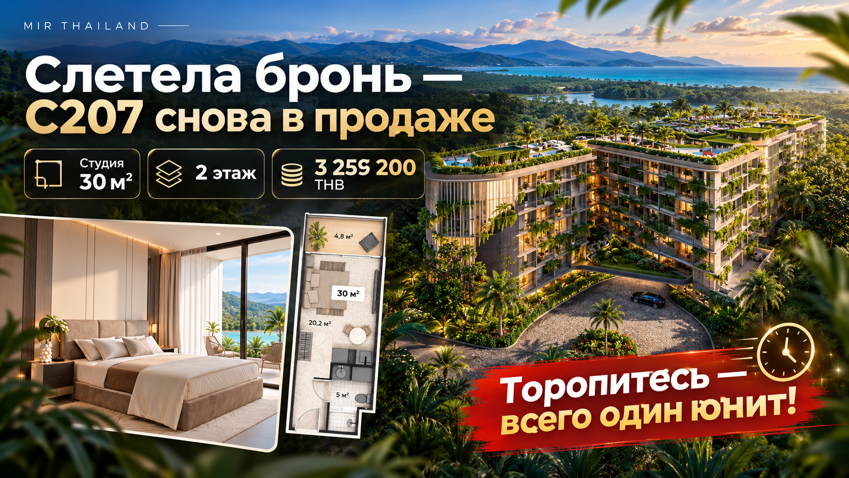Студия C207 снова в продаже — MIR THAILAND