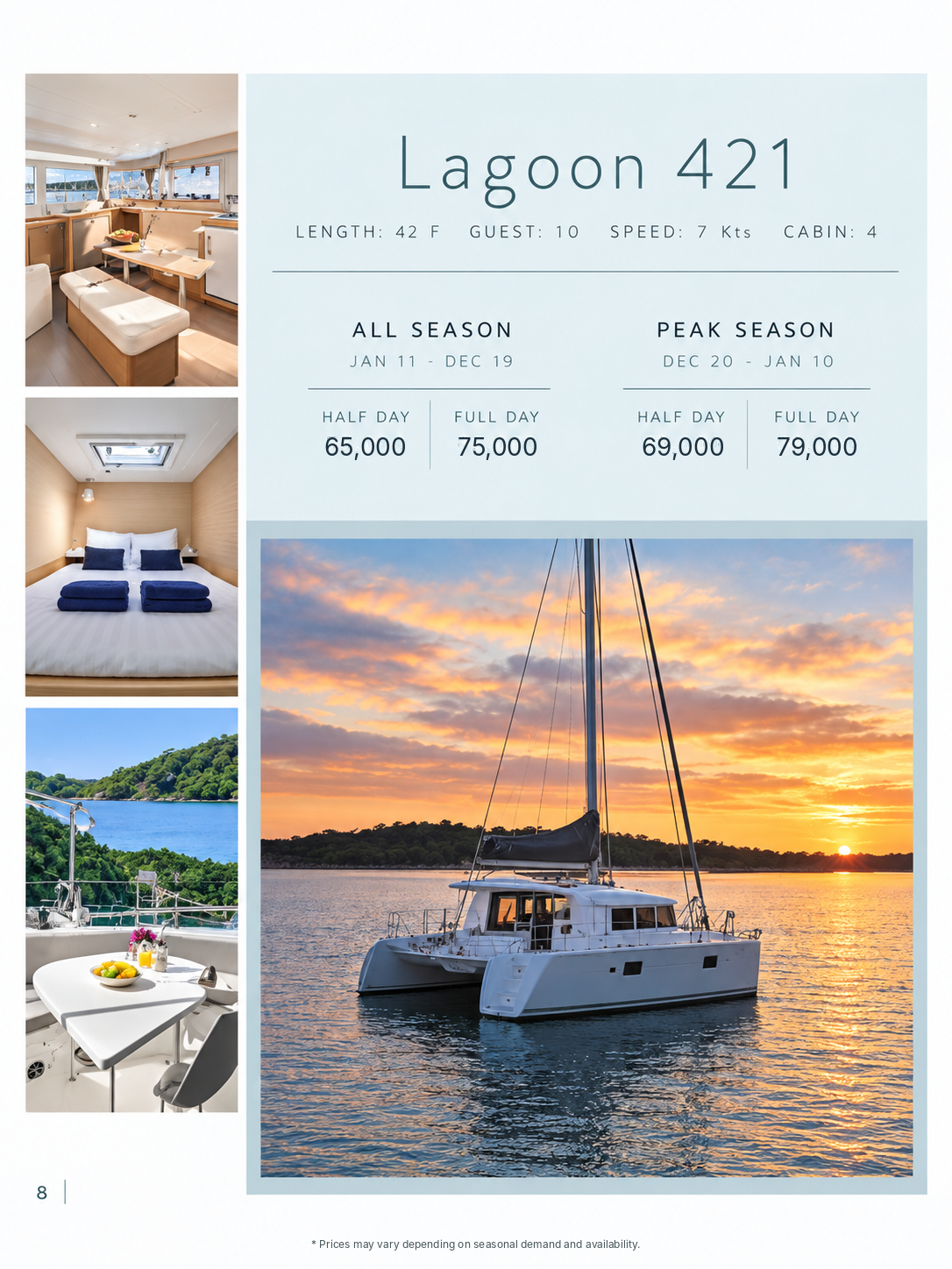Lagoon 421 — частная аренда парусного катамарана на Пхукете